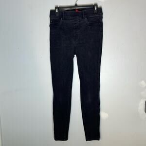 SPANX Cotton Blend Faded Black Skinny Denim Pull On Jegging Jeans Size Medium